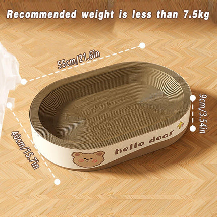 Extra-Large Oval Cat Scratching Board Durable Pet Toy Cat Kittens Wear Resistant