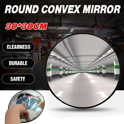 30cm Round Convex Mirror Blind Spot Safety Mirror Traffic Driveway Shop Junction - Aimall