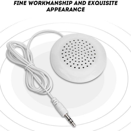 White Mini 3.5mm Pillow Speaker For iPhone iPod CD Radio MP3 MP4 Player - Aimall