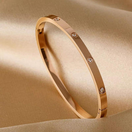 Men Women Titanium Stainless Steel Bracelet Bangle Cuff Party Simple Jewelry - Aimall