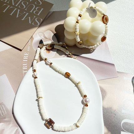Pepe Wheel Pearl Necklace And Bracelet Set Elegant Jewelry For Women Fashion