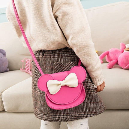 Cute Bowknot Crossbody Bag Fashionable Girls Shoulder Bag Slanting Mini Handbag