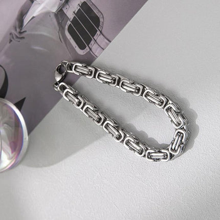 Chic Titanium Steel Masculine Bracelet Lobster Claw Buckle for Men & Boys - Aimall