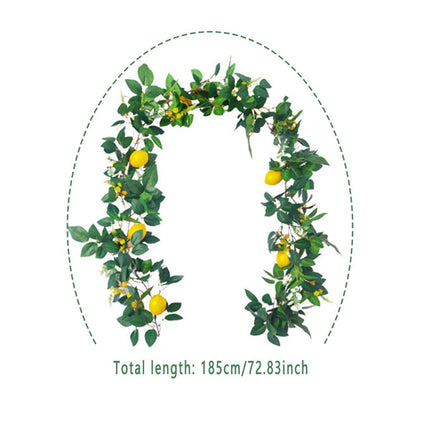 185cm Simulation Lemon Fruit Rattan Vine Green Home Decoration Artificial Fruit