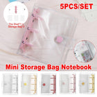 5pcs Flipbook Mini Transparent Case Handbook Notebook Protective Storage Case