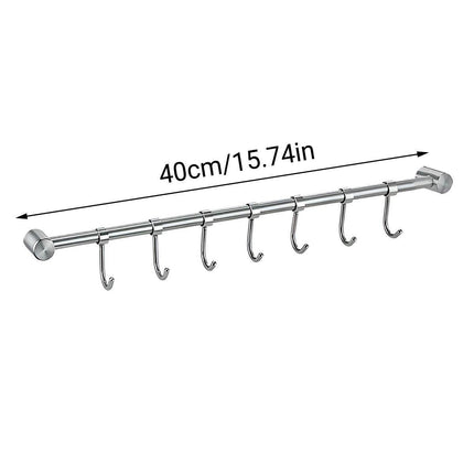 2PCS 304 Stainless Steel Bathroom Towel Hook Wall Mounted Clothes Kitchen Hanger