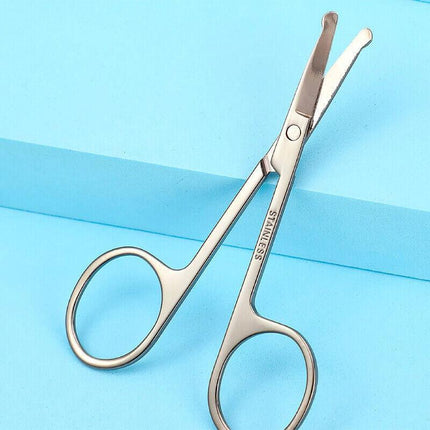 Korean Made Nose Hair Remover Stainless Steel Scissors Trimmer Safety Clipper - Aimall