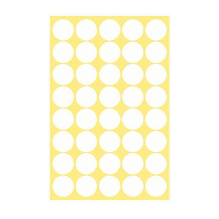 8/13/25/50mm Colour Sticker Dots Adhesive Round Labels Circular Scrapbooking White - Aimall