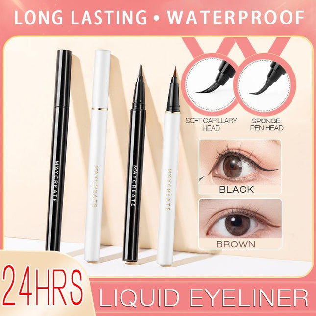 Slim Eyeliner Pencil Black Waterproof Smudge Proof Twist Eye Makeup Liner Woman - Aimall