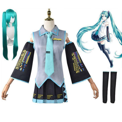 Anime Hatsune Miku Vocaloid Hatsune Cosplay Costume Uniform Dress Party Outfits AU