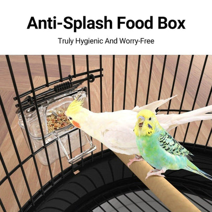 Round Bird Cage Metal Cage Large Pet Birdcage Indoor Outdoor Parrot