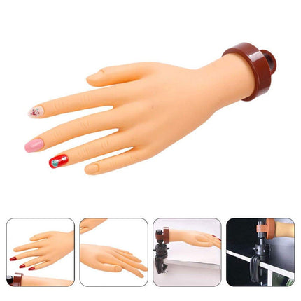 Manicure Practice Hand Mould Simulation Fake Hand Desktop Holder for Nail Art