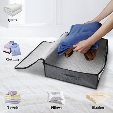 3pcs Underbed Storage Box Clothes Organizer Foldable Containers for Home Use