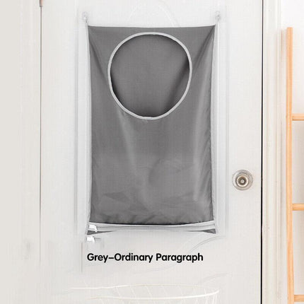 Hanging Laundry Bag Over Door Clothes Washing Storage Basket Foldable Hamper Ordinary - Aimall