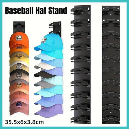 Multi Tier Wall Mounted Hat Storage Rack Cap Organizer for Baseball Hats and Cap