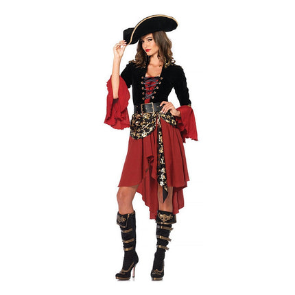 Halloween Costume Masquerade Red Pirate Cos Captain Jack Adult Female Pirates Of The Caribbean Show Clothes