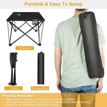 Portable Oxford Cloth Camping Folding Table Chair Waterproof Outdoor BBQ Fishing