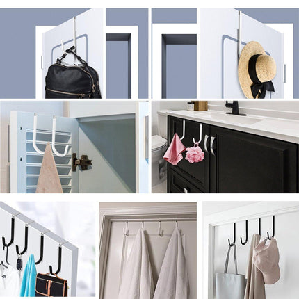 10PCS Adjustable Over the Door Hanger Hooks Organizer for Front and Back Doors