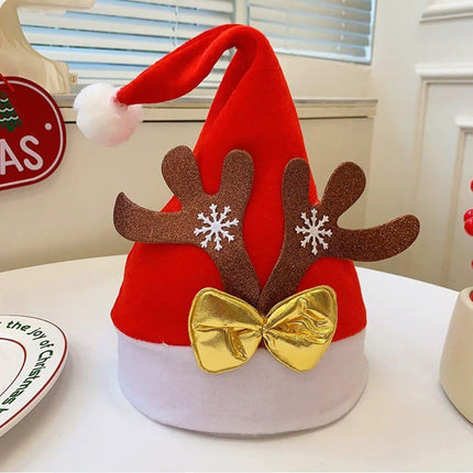 Christmas Holiday Santa Hat Red White Printed Festive Xmas Party Wear Gift