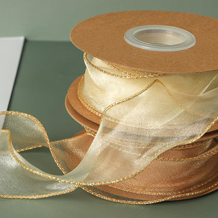 10PCS Organza Yarn Trim Ribbon Tulle Mesh Gift Cake Packaging Craft DIY Handmade Aimall