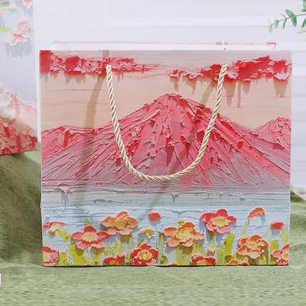 50PCS Cloud Mountain Petals Cream Wind Stereo Oil Painting Paper for Gift Wrapping