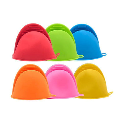 Anti Hot Silicone Hand Clip Heat Insulation Gloves Non-Slip Kitchen Oven Mitt Aimall