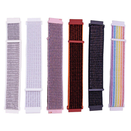 20mm Nylon Braided Sport Loop Velcro Watch Band Strap Compatible Replacement