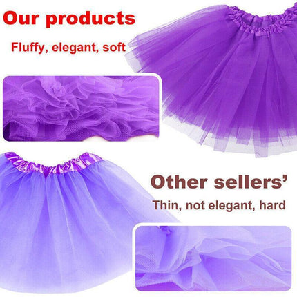 Kids Size Girls Tutu Skirt Princess Dressup Party Costume Ballet Dancewear - Aimall