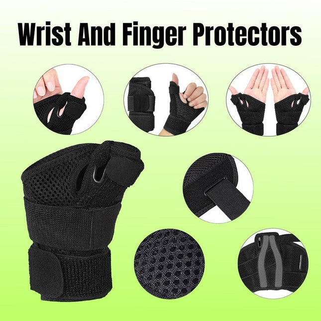 1pc Black Sports Finger Protector Basketball Fitness Thumb Support Guard Sleeve