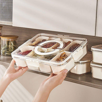 Food Grade Airtight Storage Box Portable Multi-compartment Seasoning Container