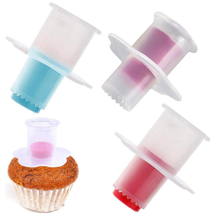 2PCS Eco-Friendly Plastic Paper Cup Cake Corer Pastry Hollowing Tool Easy to Use