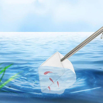 Retractable Fish Net for Fish Tank Pocket Fishing Net with Handle Aquarium Tools