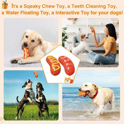 Dog Chew Toy Baked Sausage Ham Squeaky Pet Toy Bite Resistant Grinding Bar