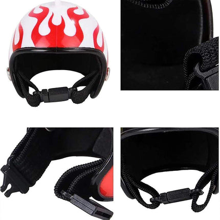 2PCS Mini Pet Chicken Helmet Protective Headgear Set Waterproof Cartoon Design