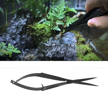 Aquarium Plant Tools Water Grass Spring Scissors Stainless Steel Long Handle