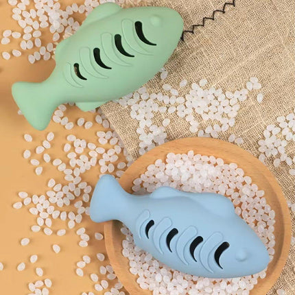 Interactive Cat Toys Fish Leaky Food Dispenser Fun Pet Play Chew Toy Durable