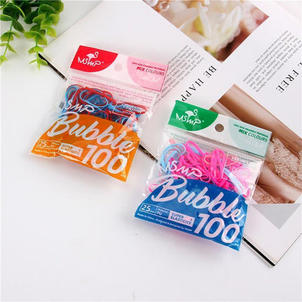 100PCS Elastic Rubber Hair Ties Hair Bands for Women and Girls