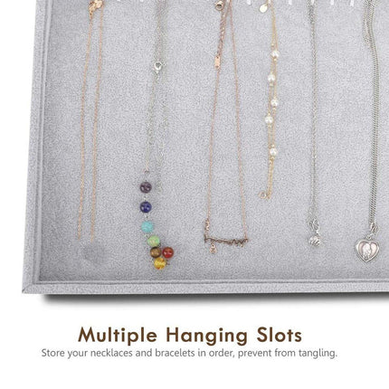 2pcs Necklace Jewellery Tray Simple Jewelry Storage Organizer Display Tray Set