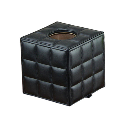 Luxury Leather Square Tissue Box Living Room Hotel Roll Paper Tube Holder