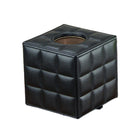 Luxury Leather Square Tissue Box Living Room Hotel Roll Paper Tube Holder