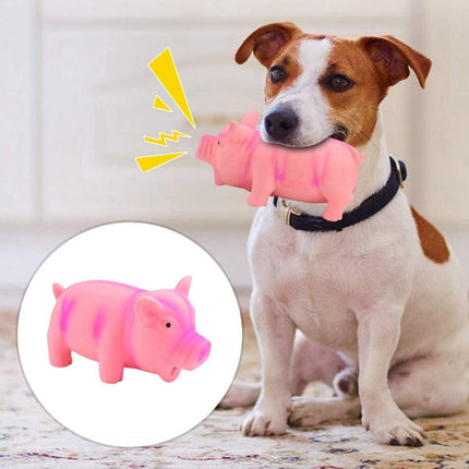 Bite Resistant Latex Pig Dog Toy Sounding Pet Chew Toy for Teething Puppies