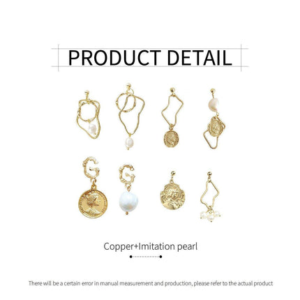Vintage Baroque Style Imitation Pearl Earrings Women Elegant Fashion Jewelry