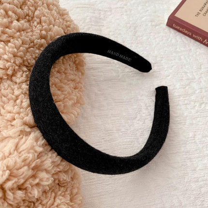 Women Thick Padded Wide Headband Sponge Hairband Wedding Party Plain - Aimall