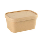 50pcs Kraft Lunch Boxes Picnic Bento Light Lunch Boxes Eco Friendly Containers