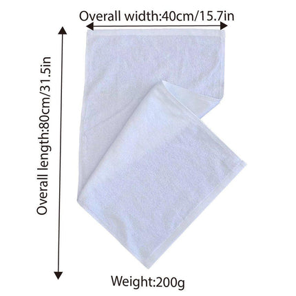 6pcs Absorbent White Bath Towels for Hotel Guesthouse Bathroom Home Use Set