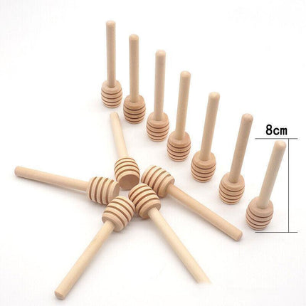 30PCS Mini Wooden Honey Dipper Stick for Honey Jar Dispense Drizzle Party Favors - Aimall