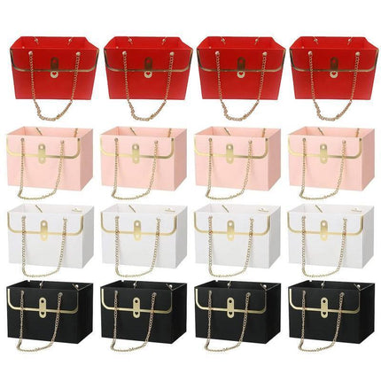 10pcs Rectangular Handbag Flower Packaging Gift Bags Creative Bouquet Boxes