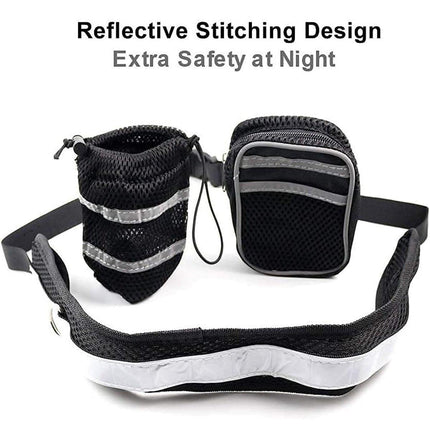 Pet Running Belt Multicolour Reflective Waist Pack with Traction Rope and Collar