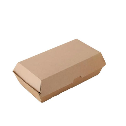 UP To 250PCS New Cardboard Hot Dog Box - Brown Corrugated Kraft - Plain - Aimall