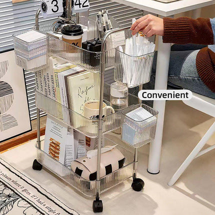 Multi-layer Acrylic Bathroom Kitchen Storage Rack Mobile Snack Organizer